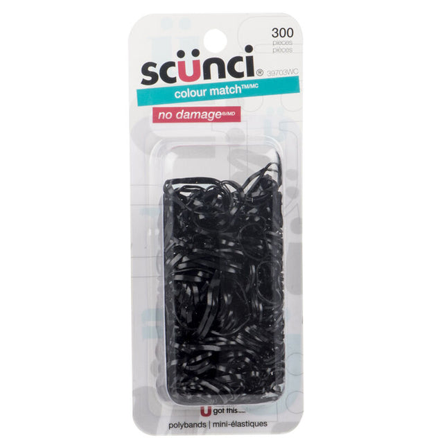 Conair 300 Pack Polyband Black