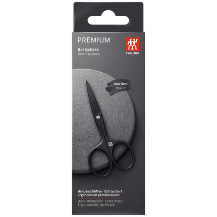 ZWILLING PREMIUM Beard scissors, stainless steel | black