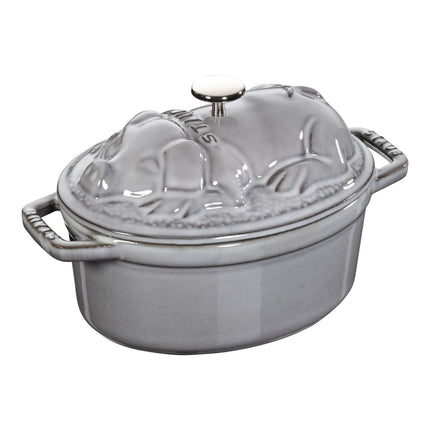 Staub La Cocotte 1 l cast iron oval Cocotte Pig lid
