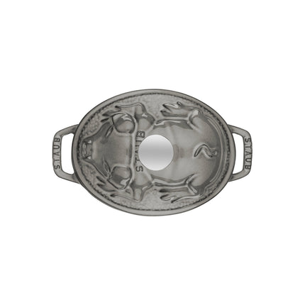 Staub La Cocotte 1 l cast iron oval Cocotte Pig lid