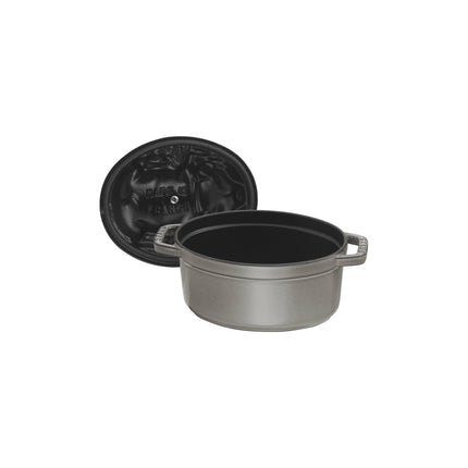 Staub La Cocotte 1 l cast iron oval Cocotte Pig lid
