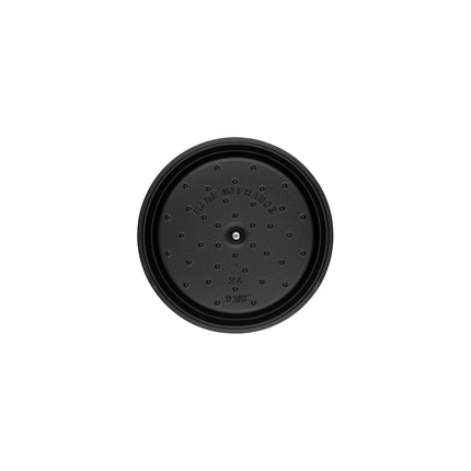 Staub La Cocotte 12.5 l cast iron round Cocotte, black - Visual Imperfections