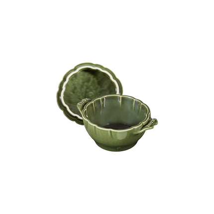 Staub Ceramique 450 ml ceramic artichoke Cocotte, basil-green