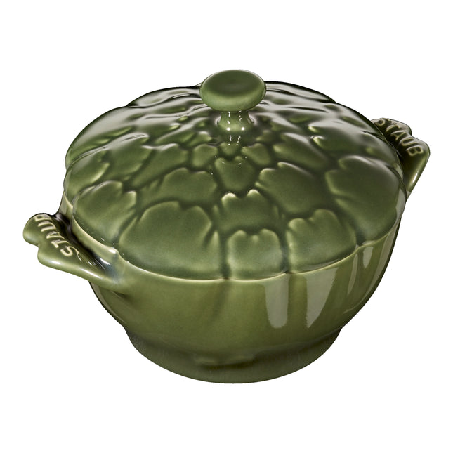 Staub Ceramique 450 ml ceramic artichoke Cocotte, basil-green