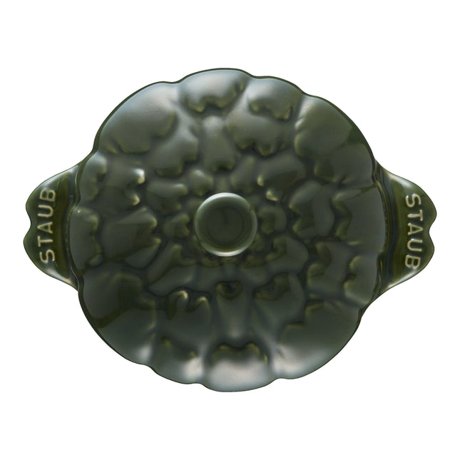 Staub Ceramique 450 ml ceramic artichoke Cocotte, basil-green