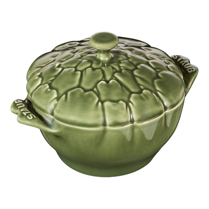 Staub Ceramique 450 ml ceramic artichoke Cocotte, basil-green