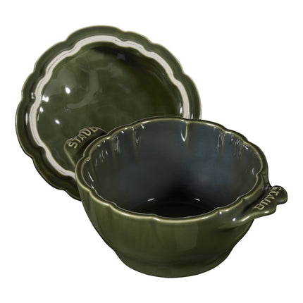 Staub Ceramique 450 ml ceramic artichoke Cocotte, basil-green