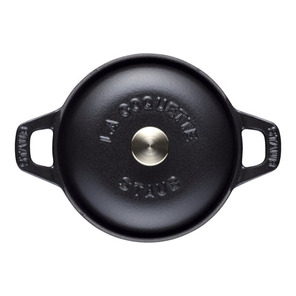 Staub Specialities 500 ml cast iron round La coquette, black