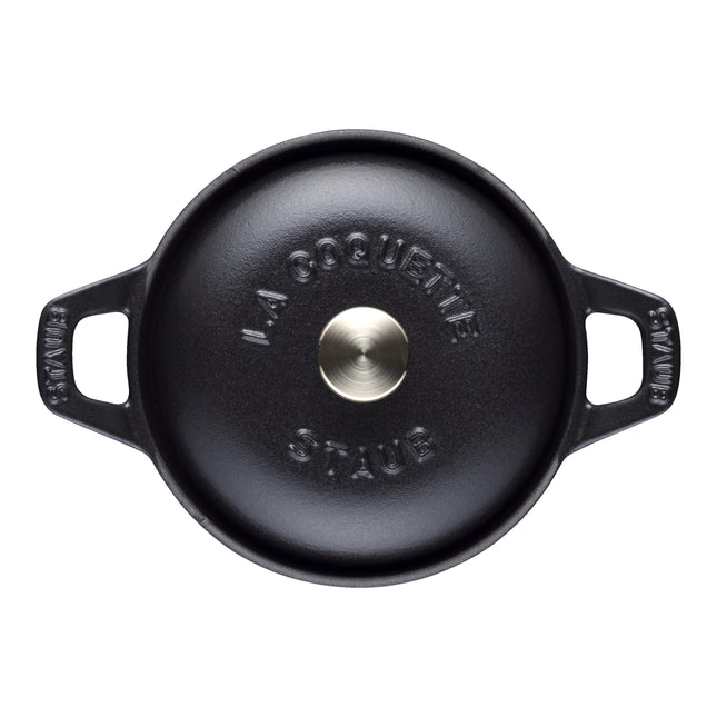 Staub Specialities 500 ml cast iron round La coquette, black