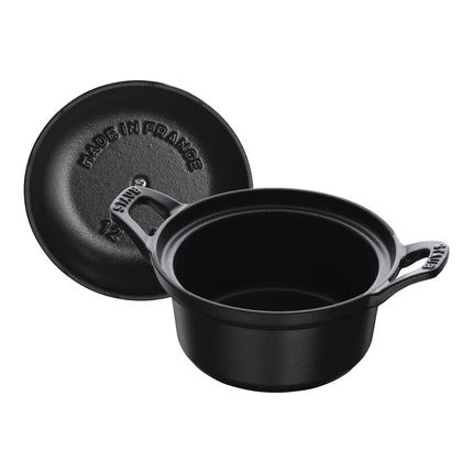 Staub Specialities 500 ml cast iron round La coquette, black