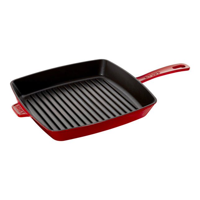 Staub Grill Pans 30 cm cast iron square American grill, cherry - Visual Imperfections