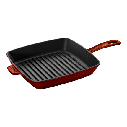 Staub Grill Pans 30 cm cast iron square American grill, grenadine-red - Visual Imperfections