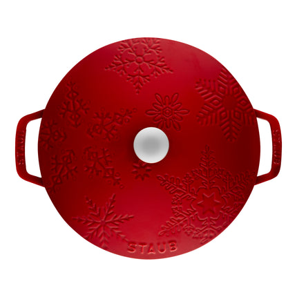 Staub La Cocotte 3.6 l cast iron round Winter Essential French Oven, cherry - Visual Imperfections