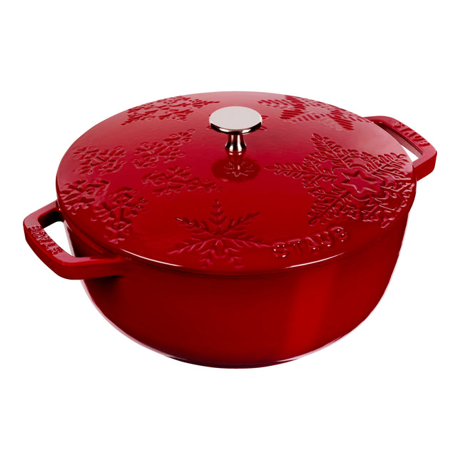 Staub La Cocotte 3.6 l cast iron round Winter Essential French Oven, cherry - Visual Imperfections