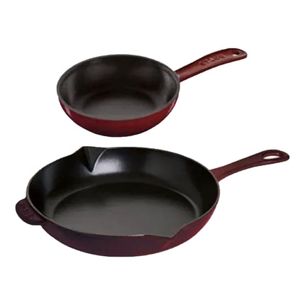 Staub Pans 2 Piece cast iron Fry pan set