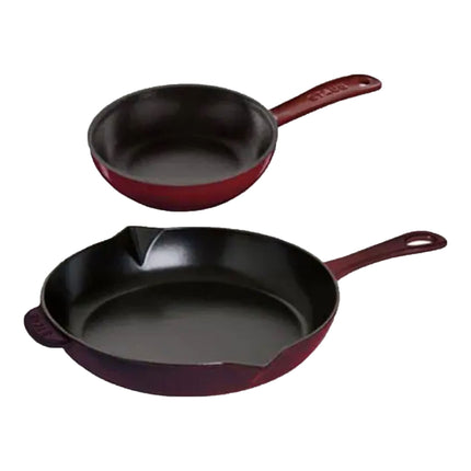Staub Pans 2 Piece cast iron Fry pan set