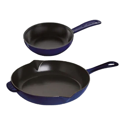 Staub Pans 2 Piece cast iron Fry pan set