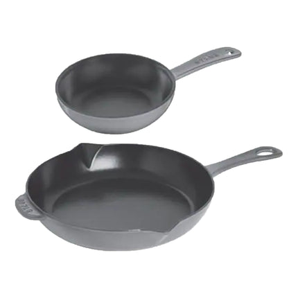 Staub Pans 2 Piece cast iron Fry pan set