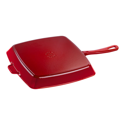 Staub Grill Pans 30 cm cast iron square American grill, cherry - Visual Imperfections