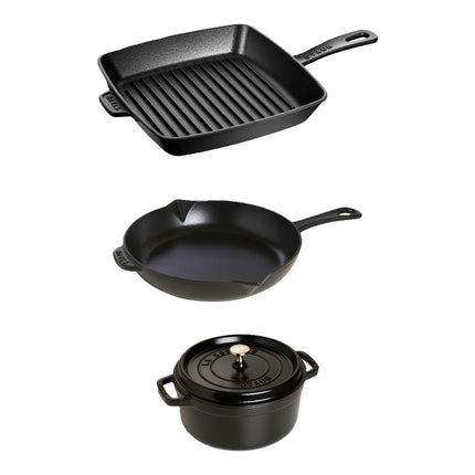 Staub Cast Iron 4 Piece, Mixed set