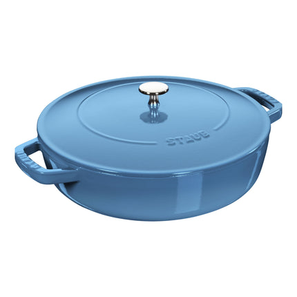 Staub 3.7 L Cast Iron Round Saute Pan with Chistera Lid