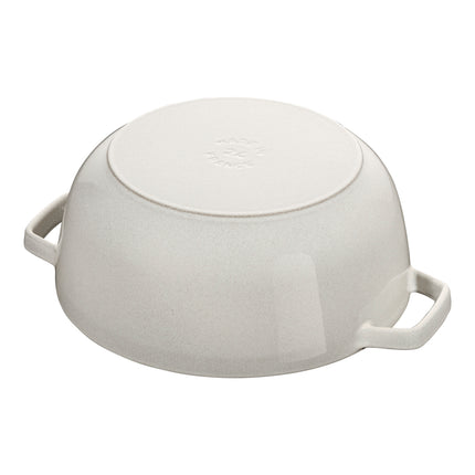 Staub La Cocotte 3.6 l cast iron round French oven snowflake, white truffle