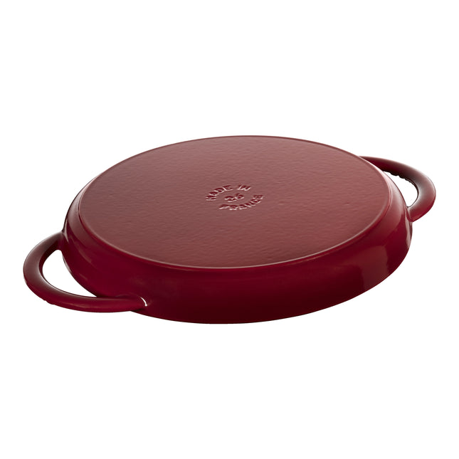Staub Grill Pans 26 cm / 10 inch cast iron round Grill pan, Bordeaux