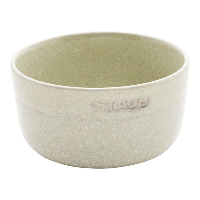Staub Dining Line 4 Piece ceramic round Bowl set, white truffle