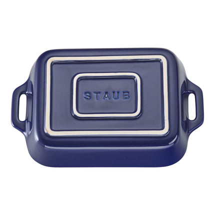 Staub Ceramique Mixed Baking Dish Set Dark Blue 4 Piece
