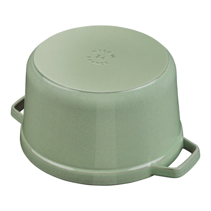 Staub La Cocotte 4.75 l cast iron round Cocotte deep, sage - Visual Imperfections