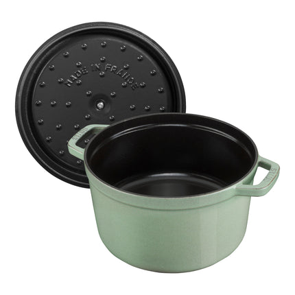 Staub La Cocotte 4.75 l cast iron round Cocotte deep, sage - Visual Imperfections