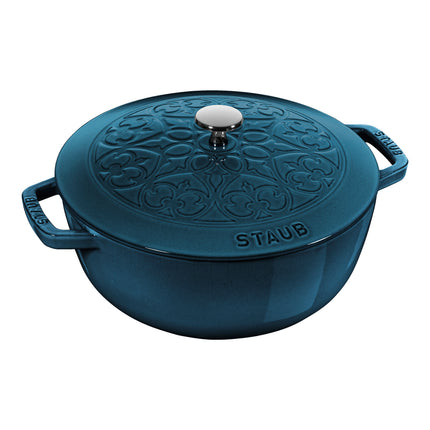 Staub La Cocotte Essential French Oven with lily lid and trivet 2 Piece, cast iron