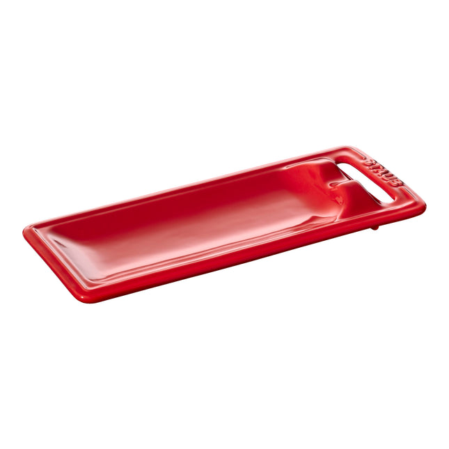Staub Ceramique 25 cm x 10 cm ceramic Spoon rest, cherry