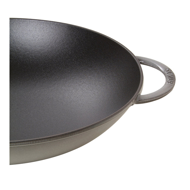 Staub Specialities 37 cm / 14.5 inch cast iron Wok with glass lid