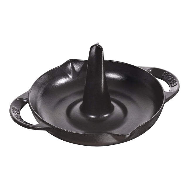 Staub Specialities 24 cm Cast Iron Round Roaster – Black