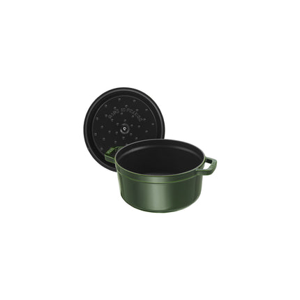 Staub La Cocotte 2.5 l cast iron round Cocotte, basil-green - Visual Imperfections