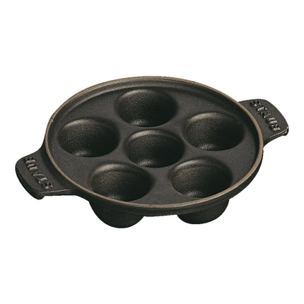 Staub Specialities 14 cm cast iron Escargot Dish with six holes, black
