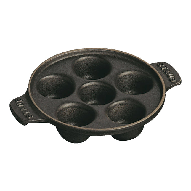 Staub Specialities 14 cm cast iron Escargot Dish with six holes, black
