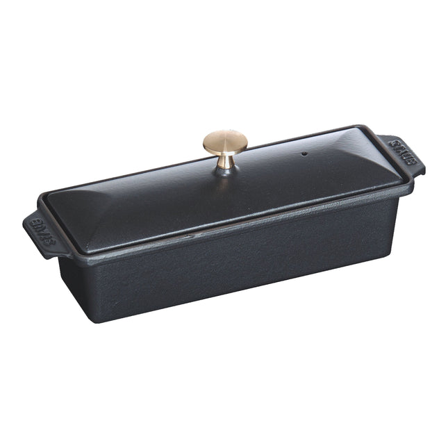 Staub Specialities 30 x 11 cm Cast Iron Rectangular Terrine – Black