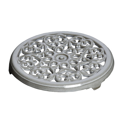 Staub Serving 23 cm round cast iron Trivet, lily decal