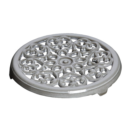 Staub Serving 23 cm round cast iron Trivet, lily decal