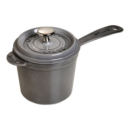 Staub Specialities 1.25 l cast iron round Sauce pan, graphite-grey