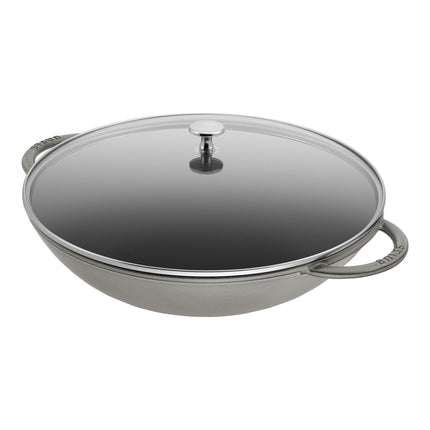 Staub Specialities 37 cm / 14.5 inch cast iron Wok with glass lid