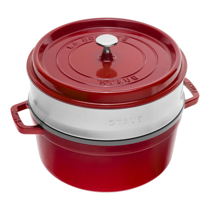 Staub La Cocotte 5.25 l cast iron round Cocotte with steamer
