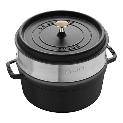 Staub La Cocotte 5.25 l cast iron round Cocotte with steamer