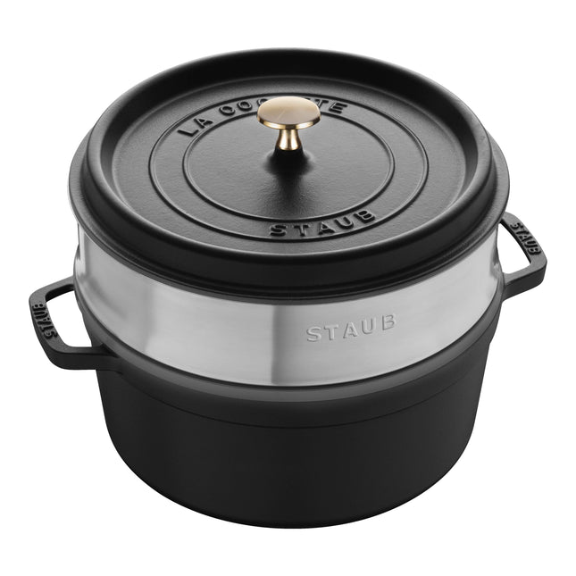 Staub La Cocotte 5.25 l cast iron round Cocotte with steamer