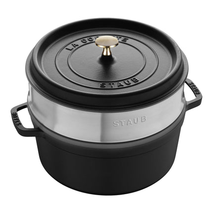 Staub La Cocotte 5.25 l cast iron round Cocotte with steamer