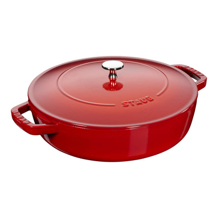 Staub 3.7 L Cast Iron Round Saute Pan with Chistera Lid