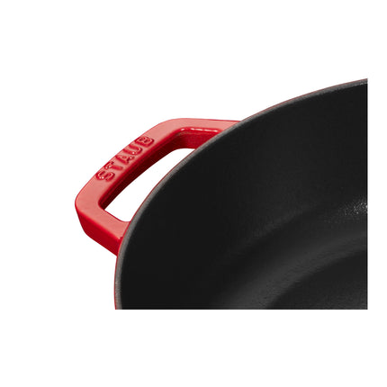 Staub Braisers 3.7 l cast iron round Saute pan Chistera, cherry - Visual Imperfections