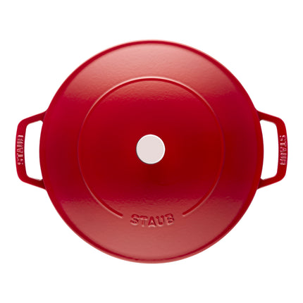Staub Braisers 3.7 l cast iron round Saute pan Chistera, cherry - Visual Imperfections